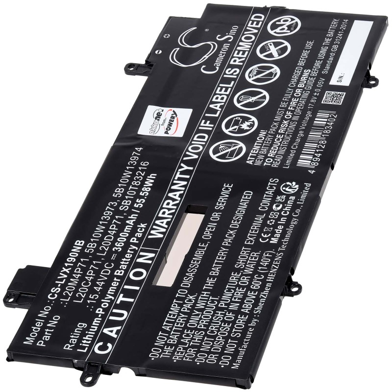 Μπαταρία για Laptop Lenovo ThinkPad X1 Carbon G9 Series ThinkPad X1 Yoga Gen 6 20XY003BAT Type L20L4P7 3600mAh/55,5Wh