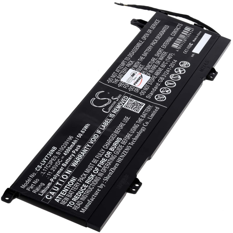 Μπαταρία για Laptop Lenovo Yoga 730-15IWL-81JS, Type L17C3PE0 4500mAh/50,6Wh