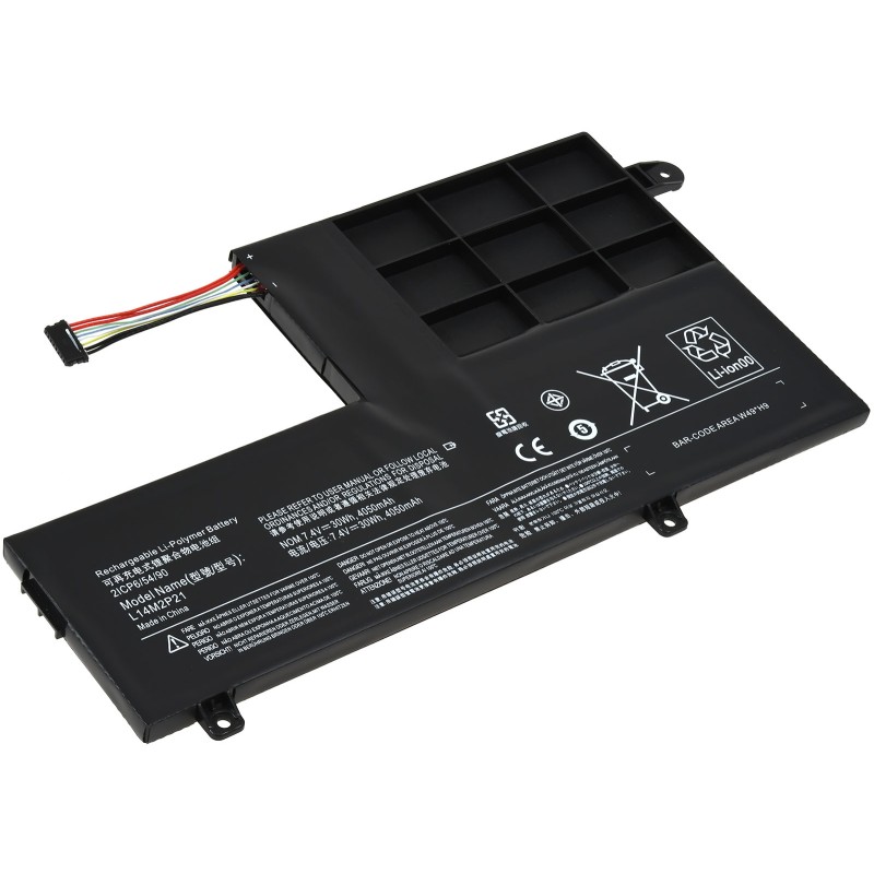 Μπαταρία για Laptop Lenovo IdeaPad 720-15IKB(81AG/81C7) series, Yoga 500-15ISK, type L14M2P21 and others 4050mAh/30,0Wh