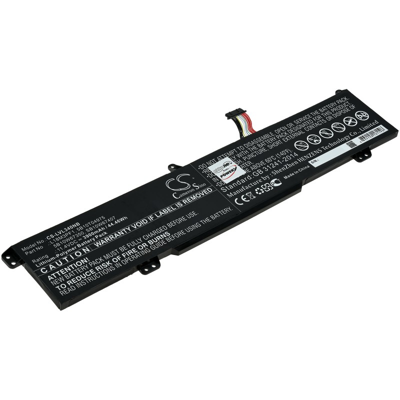 Μπαταρία για Laptop Lenovo IdeaPad L340-15irh, L340-17irh, Type L18C3PF1 and others. 3900mAh/44,5Wh