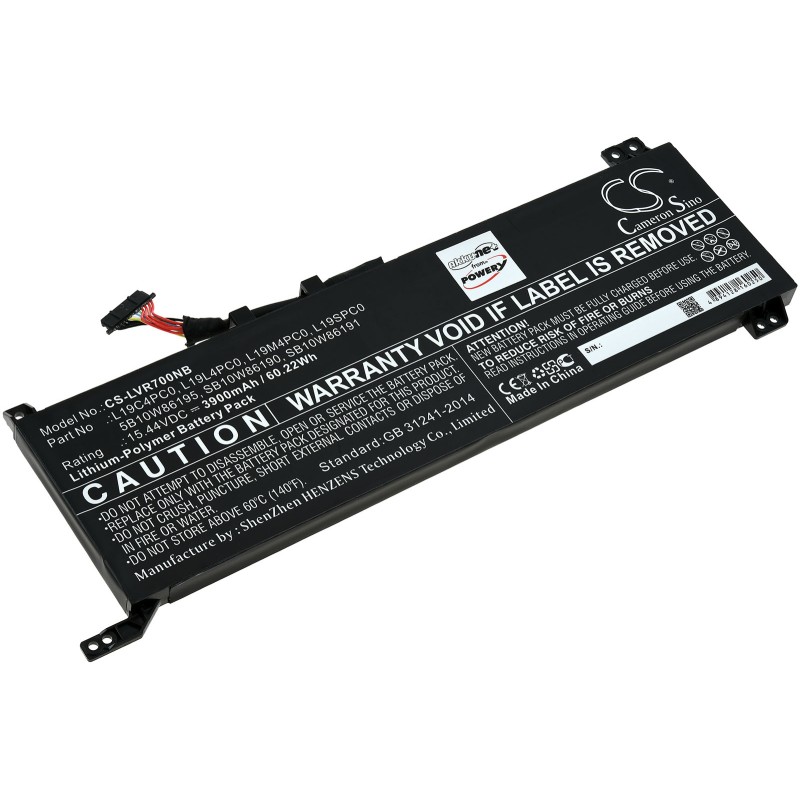 Μπαταρία για Laptop Lenovo Legion 5 15IMH05H, Legion R7000 2020, Type L19C4PC0 and others. 3900mAh/60Wh