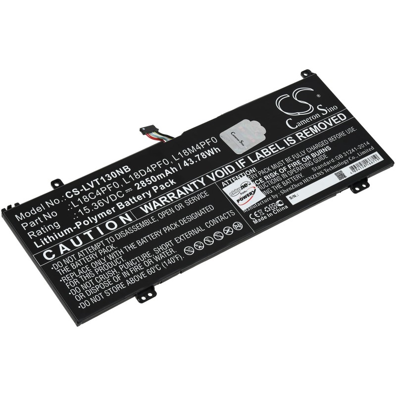 Μπαταρία για Laptop Lenovo ThinkBook 13s-20R90074MB, 14s-20RS0026AU, Type L18M4PF0 and others. 2850mAh/43,7Wh