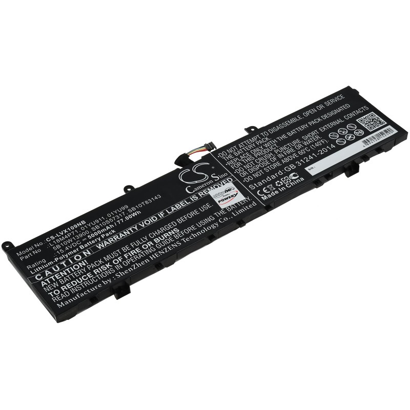 Μπαταρία για laptop Lenovo ThinkPad P1 2019 20qt000rge, type L18M4P71 and others 15.4V 5000mAh Li-Ion (N7TP119)