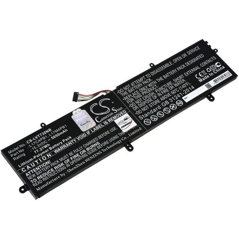 Μπαταρία για Laptop Lenovo IdeaPad 720S-15IKB, V730-15, Type L17M4PB1 and others. 5050mAh/77,3Wh