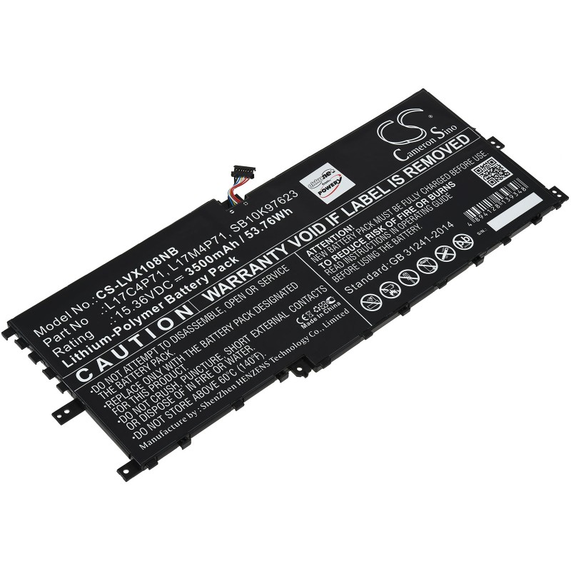 Μπαταρία για laptop Lenovo ThinkPad X1 Yoga 2018, type L17M4P71 and others. 3500mAh/53,8Wh