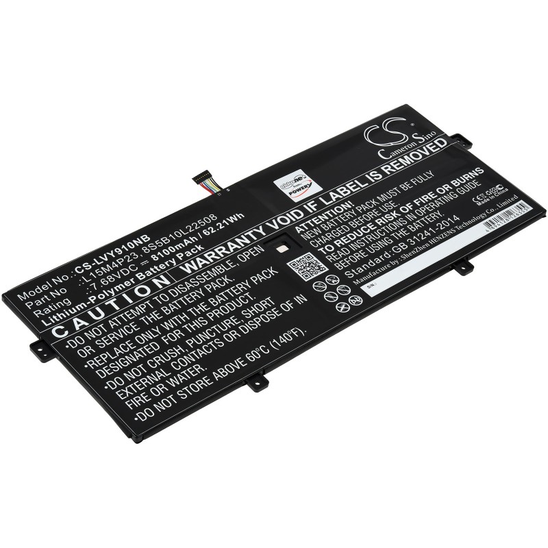 Μπαταρία για laptop Lenovo Yoga 910 / L15M4P23 7,68V 8100mAh Li-polymer (N7Y910)
