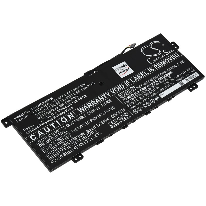 Μπαταρία για Laptop Lenovo Yoga C740-14IML, Type L18L4PE0 u.a. 6500mAh/50,2Wh