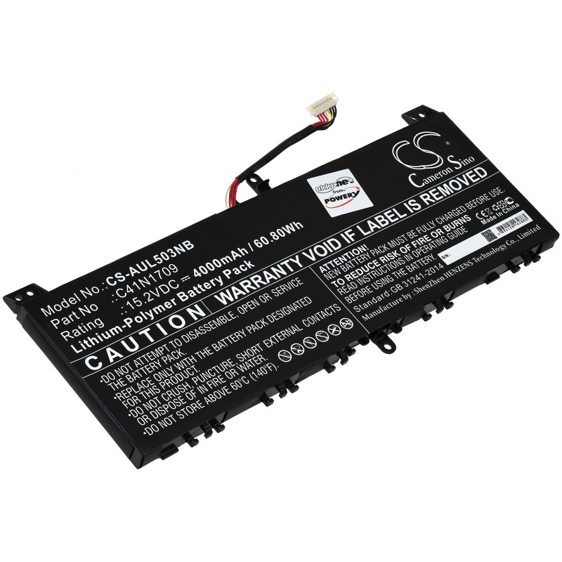 Μπαταρία για Laptop Asus ROG Strix GL503VS-DH74, GL503VS-EI012T, Type C41N1709 4000mAh/61Wh