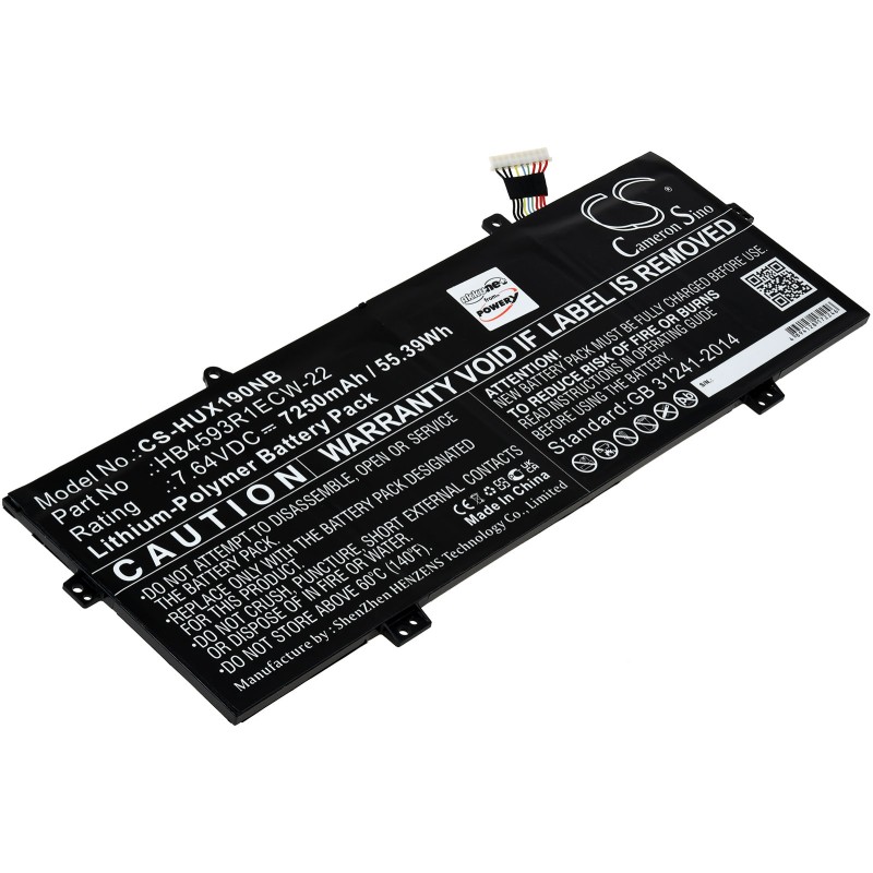 Μπαταρία για Laptop Huawei MateBook X Pro 2020, MACH-W19L, Type HB4593R1ECW-22 7250mAh/55Wh