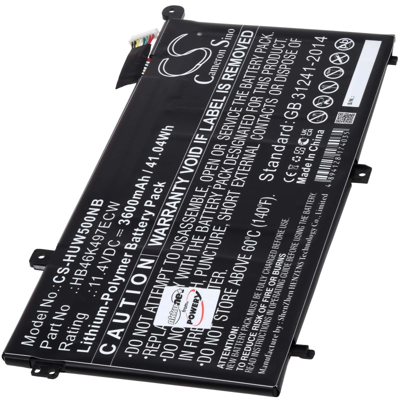 Μπαταρία για Laptop Huawei MateBook D 53010BAJ, MRC-W50, Type HB46K497ECW 3600mAh/41Wh