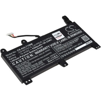 Μπαταρία για gaming laptop Asus ROG Strix G712LW-EV251T, type C41N1731-2 4300mAh/66,2Wh