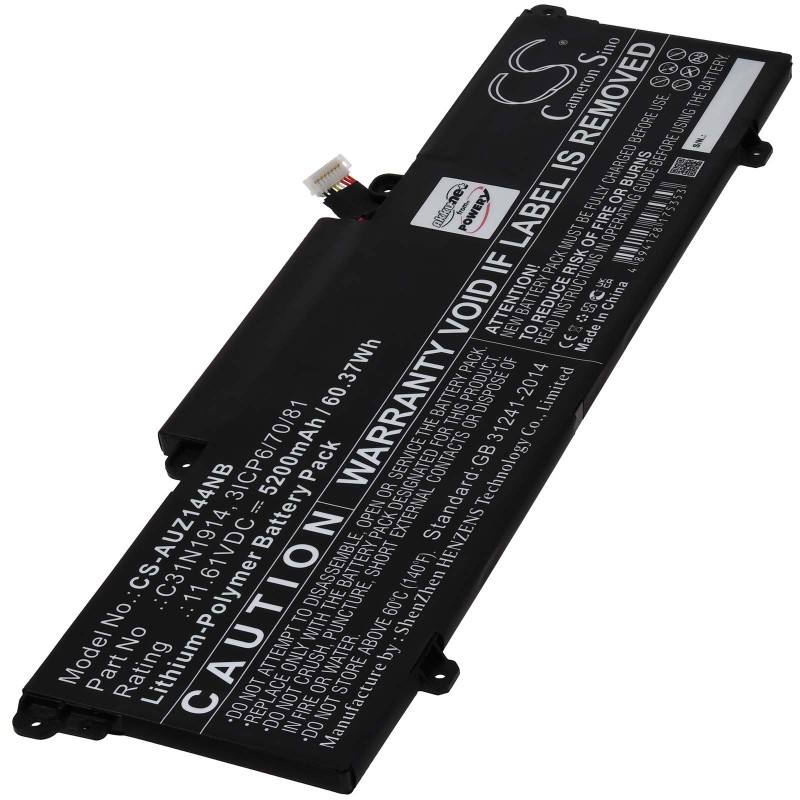 Μπαταρία για Laptop Asus ZenBook 14 UX435 Type C31N1914 5200mAh/60,3Wh