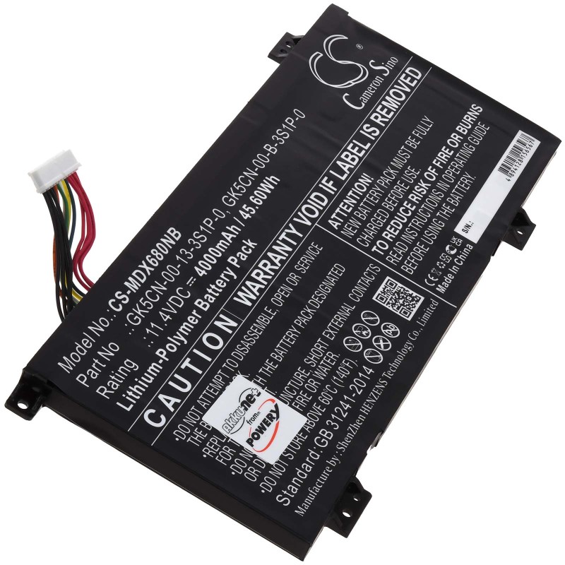 Μπαταρία για Medion Erazer X6805, Medion MD61635, type GK5CN-00-13-3S1P-0 4000mAh/45,6Wh