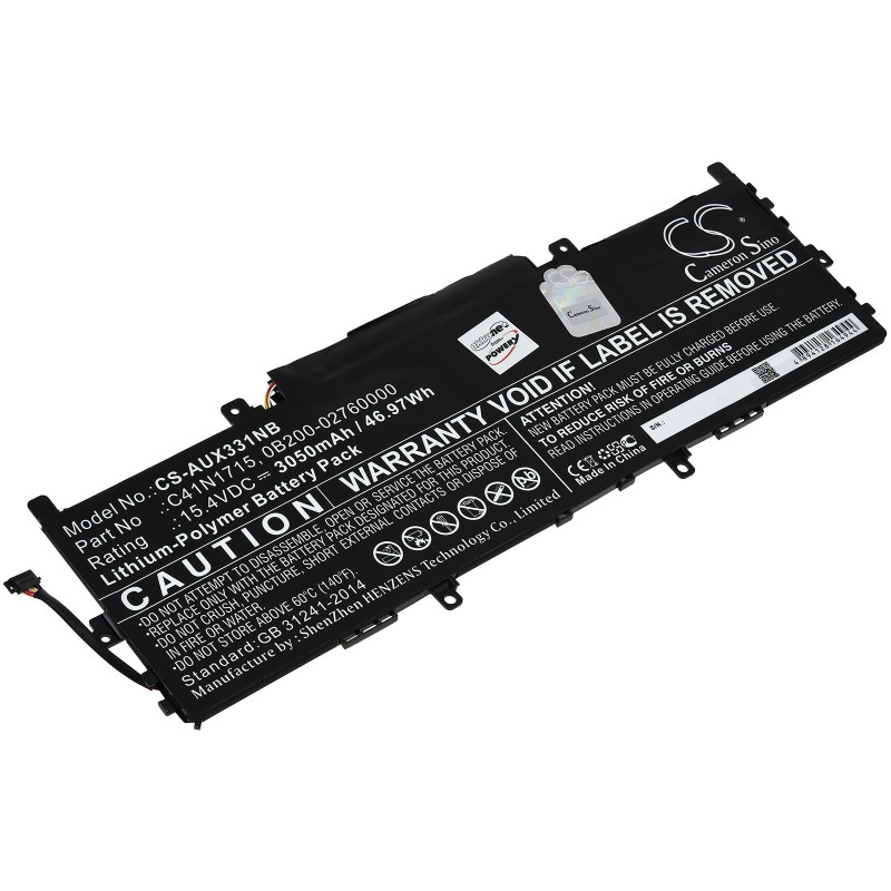 Μπαταρία για Laptop Asus Zenbook UX331FN-EG023R, UX331UAL-EG050T, battery type C41N1715 3050mAh/47Wh