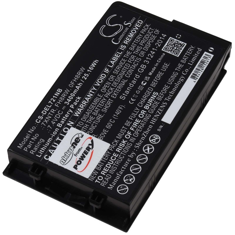 Μπαταρία για Tablet Dell Latitude 7202 Rugget Tablet, Type 7XNTR 3400mAh/25,2Wh