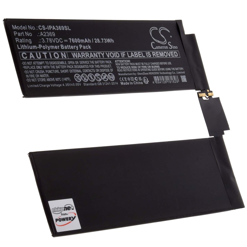 Μπαταρία για tablet Apple iPad Pro 11 3rd generation 2021, A2377, type A2369 7600mAh/29Wh