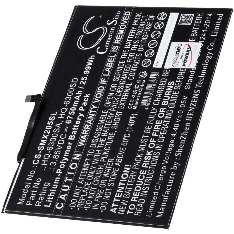 Μπαταρία για Tablet Samsung Tab A8 10.5, SM-X200, SM-X205, type HQ-6300SD 6750mAh/26Wh