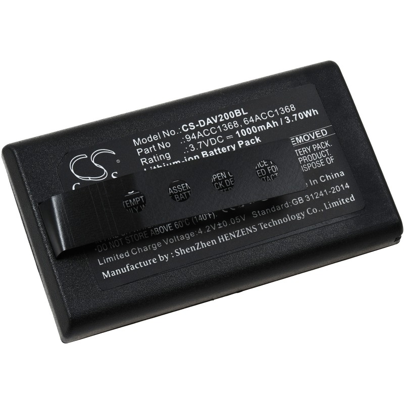 Μπαταρία για barcode scanner Datalogic CVR2, type 3H21-00000370 1000mAh/3,7Wh