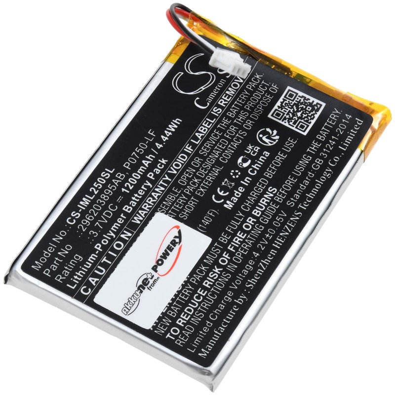 Rechargeable Μπαταρία για Ingenico Link 2500 type P0750-LF payment and card terminal 1200mAh/4Wh