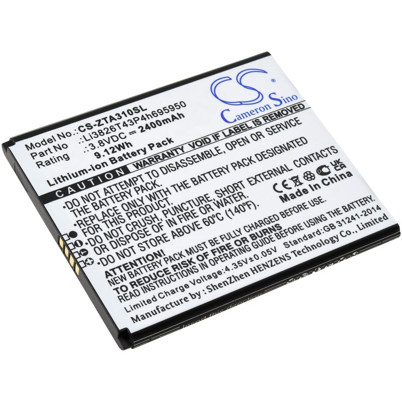 Μπαταρία για mobile phone, smartphone ZTE Blade A3 2020, A5 2019, type Li3826T43P4h695950 2400mAh/9Wh