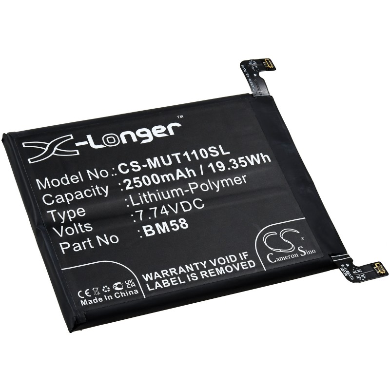Μπαταρία για mobile phone, smartphone Xiaomi Mi 11T Pro 5G, type BM58 2500mAh/19Wh