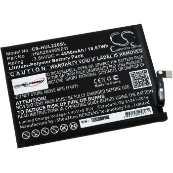 Μπαταρία για smartphone, mobile phone Huawei P Smart 2021, PPA-L22, type HB526488EEW 4900mAh/18,9Wh