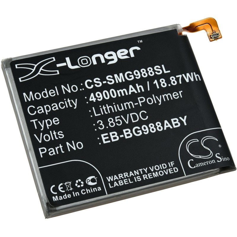 Μπαταρία για mobile phone, smartphone Samsung Galaxy S20 Ultra, SM-G988U, type EB-BG988ABY and others. 4900mAh/18,9Wh