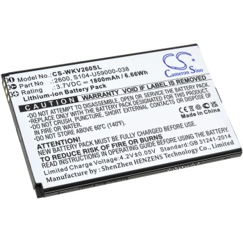 Μπαταρία για mobile phone, smartphone Wiko Sunny 2 Plus, V2600, type S104-U59000-038 1800mAh/7Wh