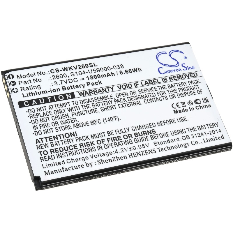 Μπαταρία για mobile phone, smartphone Wiko Sunny 2 Plus, V2600, type S104-U59000-038 1800mAh/7Wh