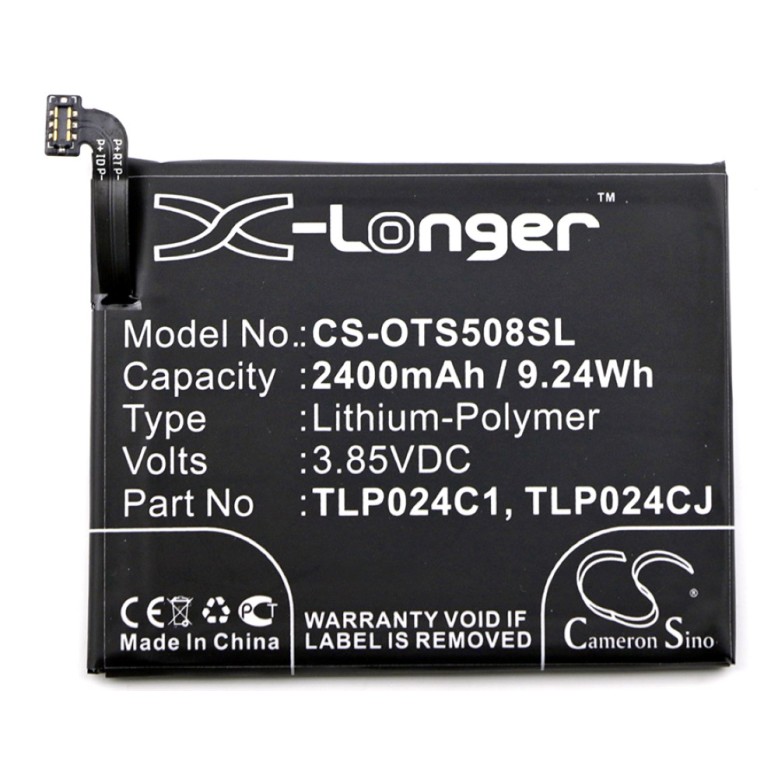 Μπαταρία smartphone Alcatel One Touch Shine Lite / OT-5080X / type TLP024CJ 3,85V 2400mAh Li polymer (POT5080)