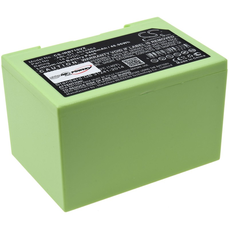 Μπαταρία για compatible with iRobot Roomba e5 (5150) / Roomba i7 / Roomba i7+ / Type 4624864 and others 14,4V 3400mAh Li-Ion (RR5150)