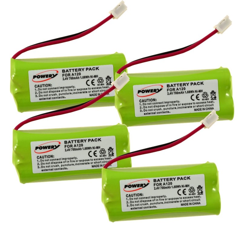 4x Μπαταρία για cordless phone Siemens gigaset A245, A265, A160 700mAh/1,7Wh 4x Μπαταρία για cordless phone Siemens gigaset A245, A265, A160 700mAh/1,7Wh