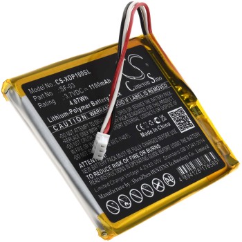 Rechargeable Μπαταρία για DAB, DAB+ digital pocket radio Sony XDR-P1DBP, type SF-03 1100mAh/4Wh