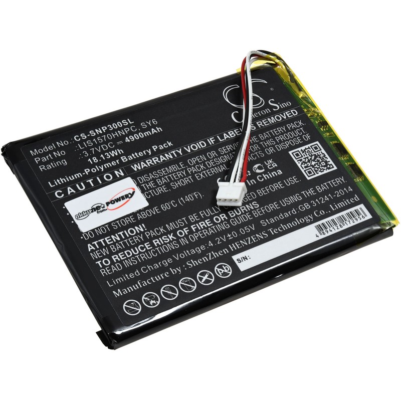 Μπαταρία για amplifier Sony PHA-3, type SY6 4900mAh/18Wh