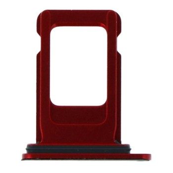 APPLE iPhone XR - SIM Card Tray With Waterproof Ring Rubber Red Original
