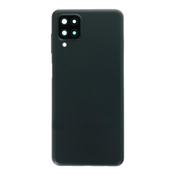 SAMSUNG A125F Galaxy A12 - Battery cover + Camera Lens Black Original