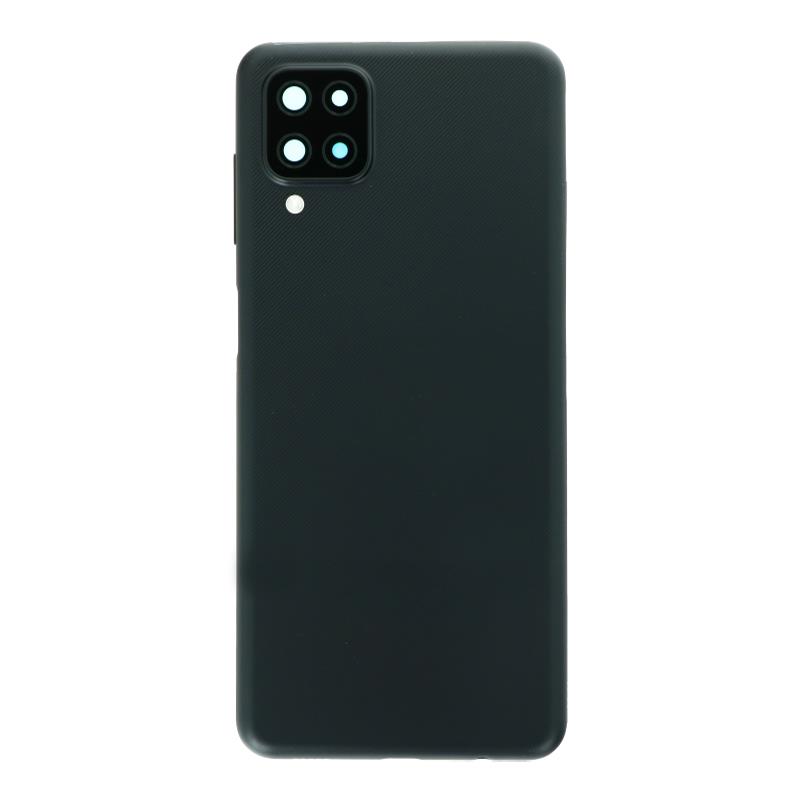 SAMSUNG A125F Galaxy A12 - Battery cover + Camera Lens Black Original