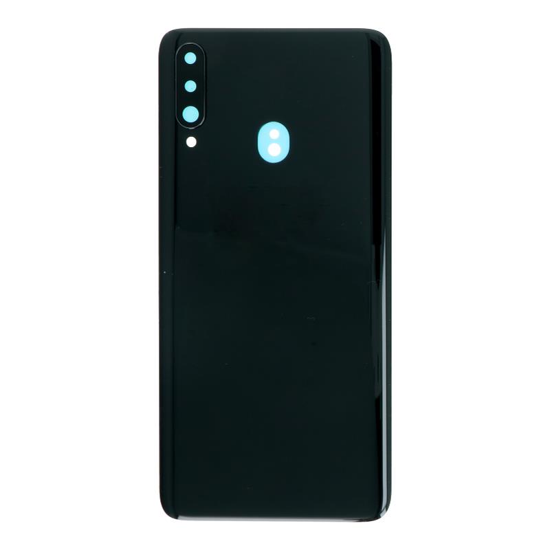 SAMSUNG A207F Galaxy A20s - Battery cover + Adhesive + Camera Lens Black Original