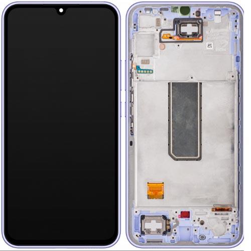 Samsung A346B/E Galaxy A34 5G - LCD Touch Light Violet with Frame Original GH82-31200D/31201D Service Pack Samsung A346B/E Galaxy A34 5G - LCD Touch Light Violet with Frame Original GH82-31200D/31201D Service Pack