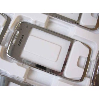 NOKIA E66 - Front cover White Steel Original NOKIA E66 - Front cover White Steel Original