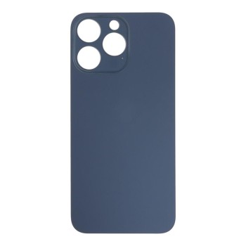 Apple iPhone 15 Pro Max - Battery Cover + Adhesive Large Hole Blue Titanium HQ OEM with Logo