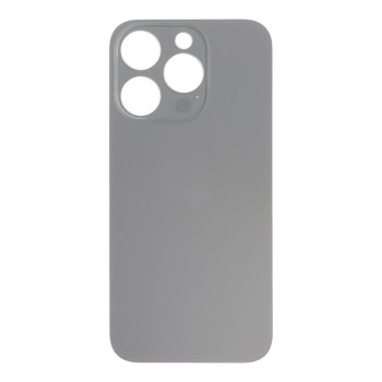 Apple iPhone 15 Pro Max - Battery Cover + Adhesive Large Hole Black Titanium HQ OEM with Logo