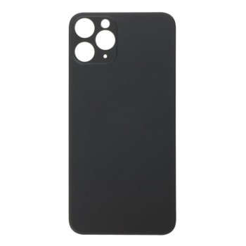 Apple iPhone 11 Pro - Battery cover + Adhesive Large Hole Black OEM with Logo