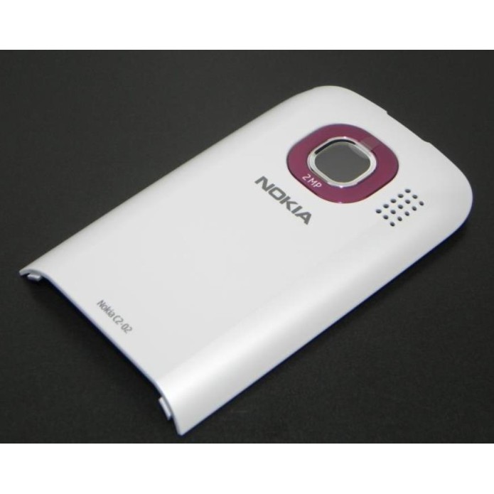 NOKIA C2-02 - Battery cover Chrome Red Original