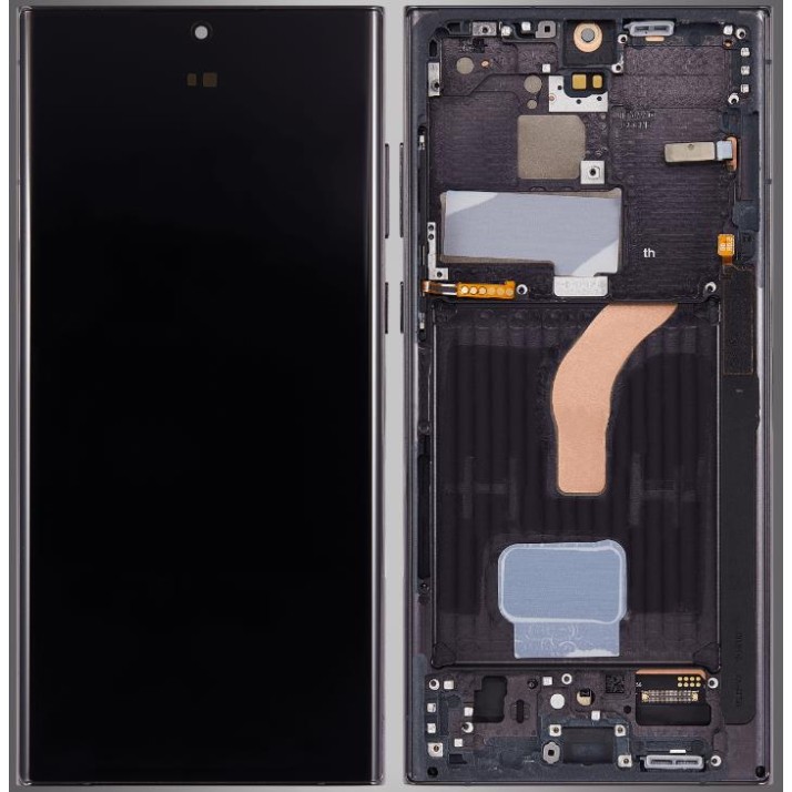 Samsung S908B Galaxy S22 Ultra - LCD Touch Black with Frame Original GH82-27488A/27489A Service Pack Samsung S908B Galaxy S22 Ultra - LCD Touch Black with Frame Original GH82-27488A/27489A Service Pack