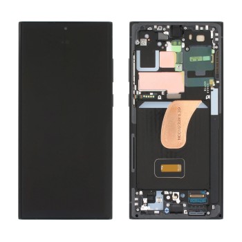 Samsung S918 Galaxy S23 Ultra 5G - LCD Touch Grey / Red with Frame Original GH82-30466E Service Pack