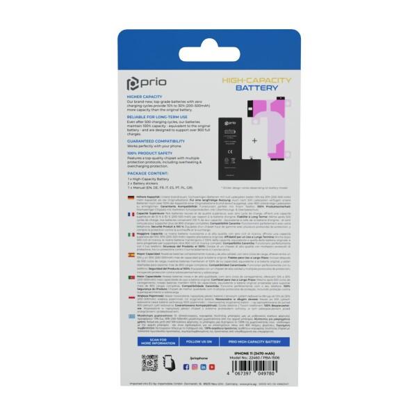 Apple iPhone 11 - Prio High Capacity Battery Li-Poly 3470mAh