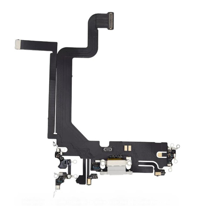 Apple iPhone 14 Pro Max - Charging Flex Cable Connector Silver OEM Apple iPhone 14 Pro Max - Charging Flex Cable Connector Silver OEM