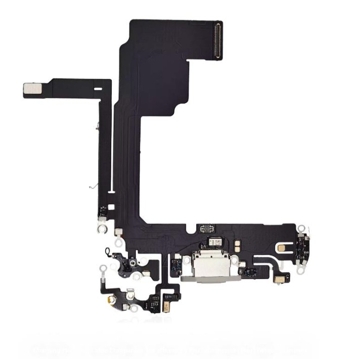 Apple iPhone 15 Pro - Charging Port Flex Cable White Titanium OEM