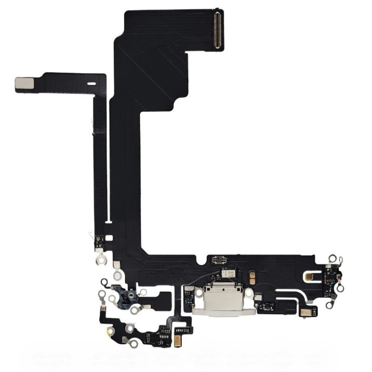 Apple iPhone 15 Pro Max - Charging Port Flex Cable White Titanium OEM